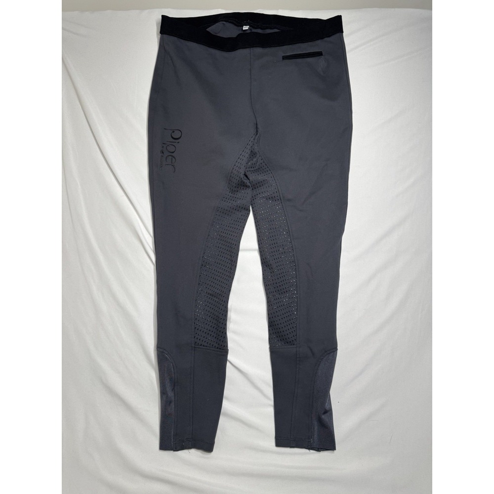 SmartPak Piper Evolution Silicone Grip Full Seat Breeches Gray Size 36R‎